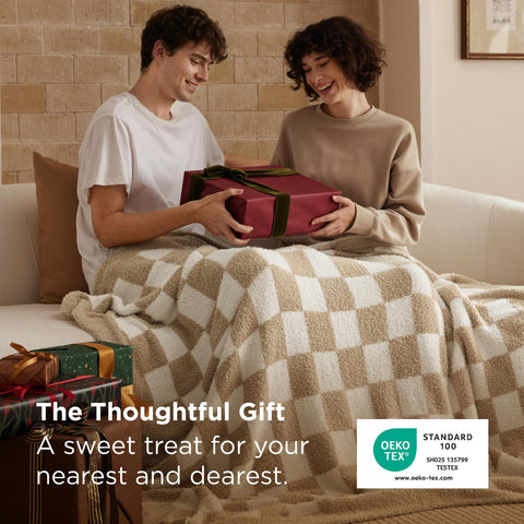 Bedsure GentleSoft knit blanket closeup highlights fluffy microfiber and premium softness