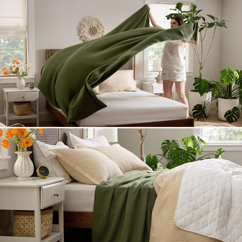 Bedsure GentleSoft natural-dyed colors blanket delivers soft hues and a neutral odor-free feel.