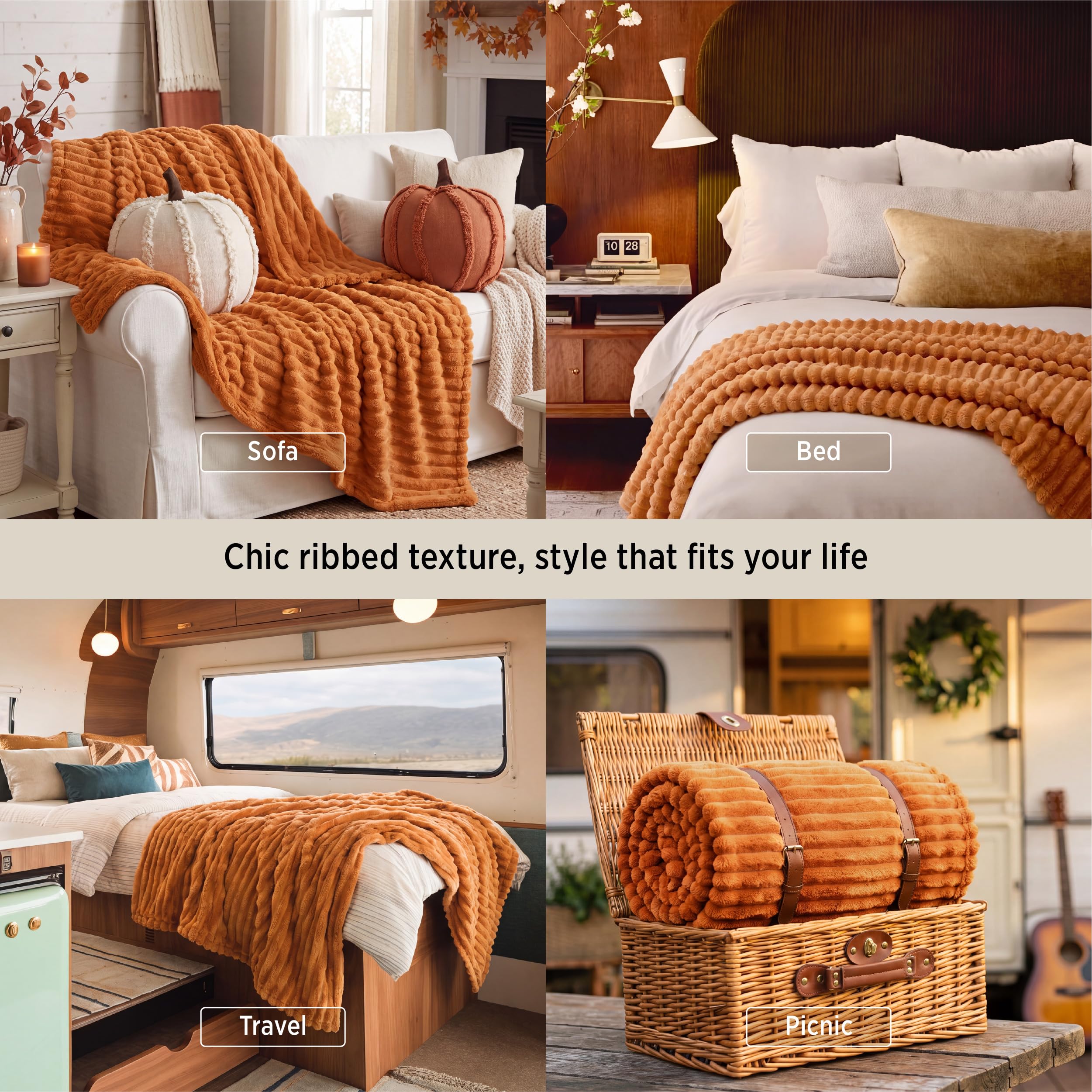 Bedsure GentleSoft warm yet lightweight blanket for year-round lounging.