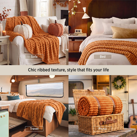 Bedsure GentleSoft warm yet lightweight blanket for year-round lounging.