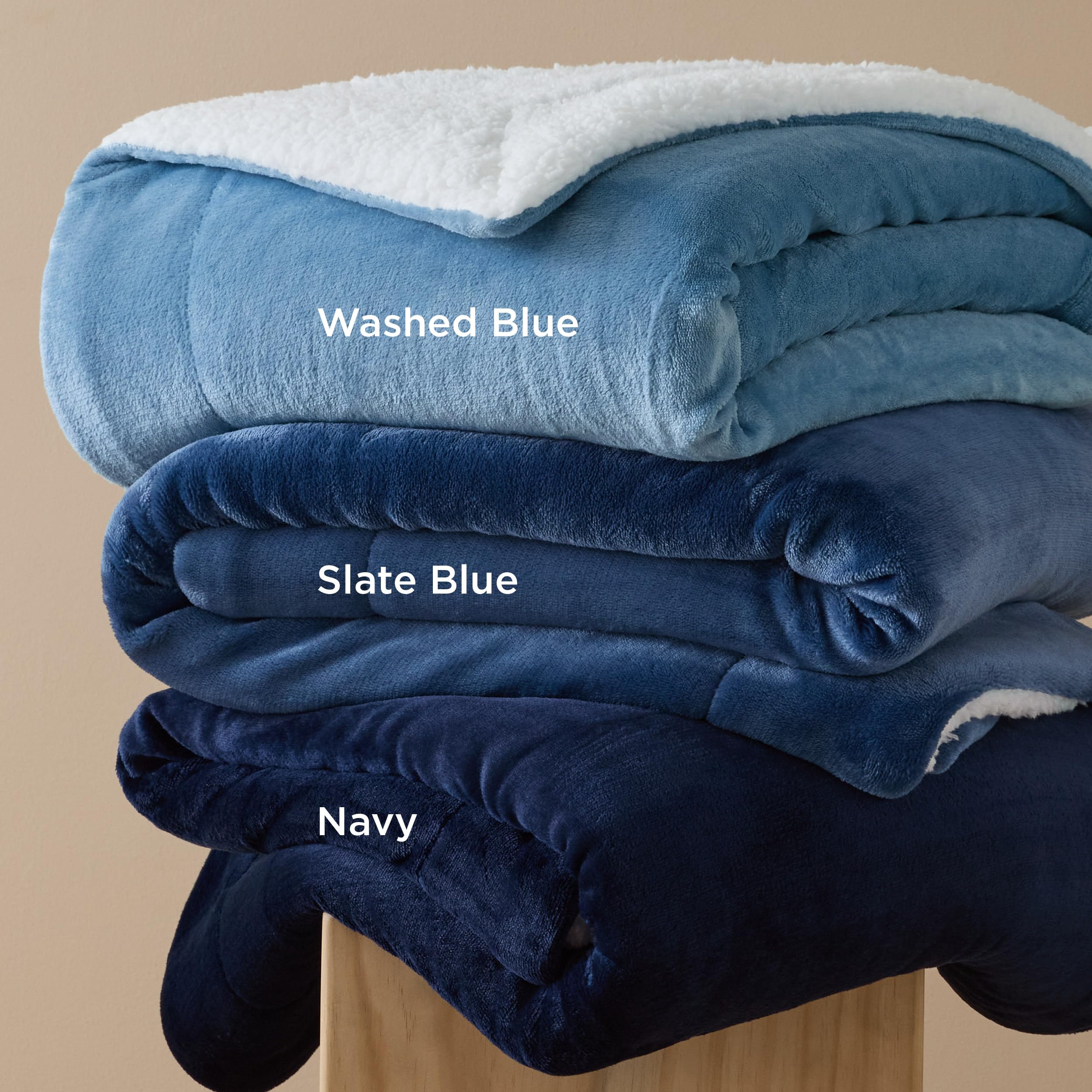 Bedsure GentleSoft Sherpa blanket draped on chair for lounging versatility