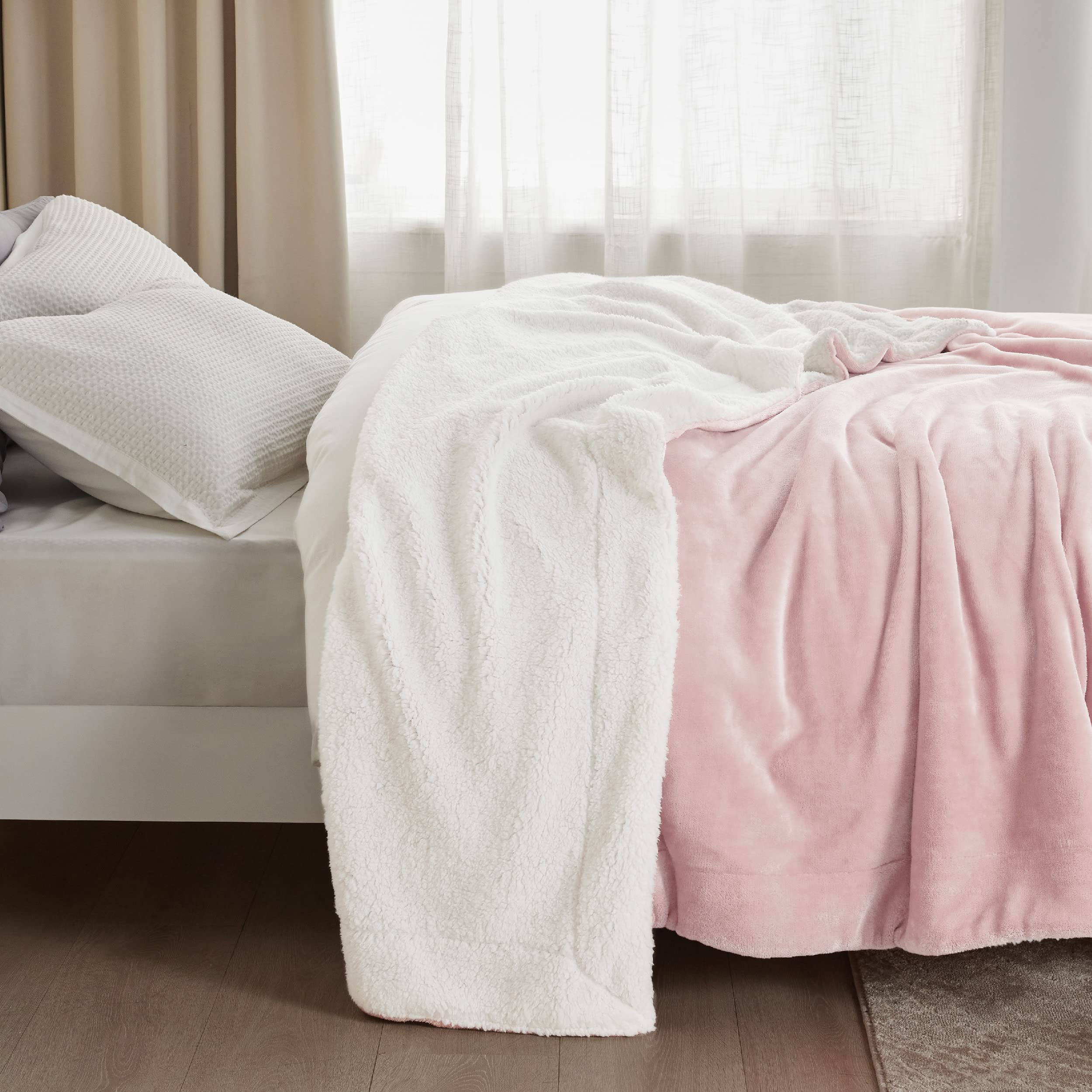 Bedsure GentleSoft Sherpa Blanket twin size 60x80 inches ready for bed or couch