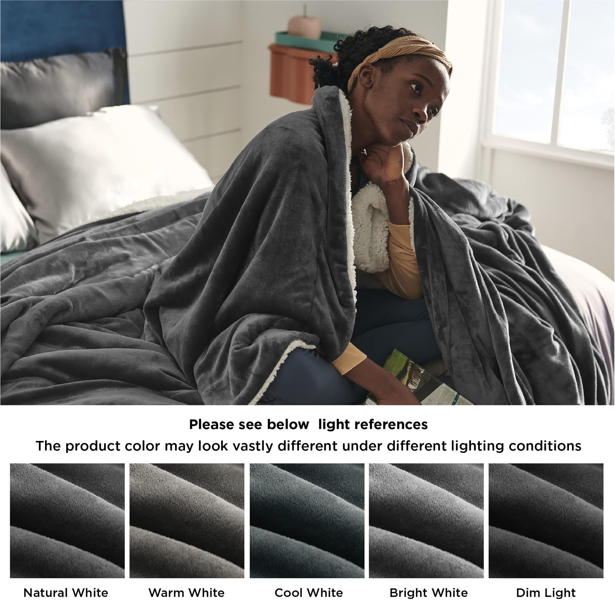 Bedsure blanket in use on a recliner for relaxing moments