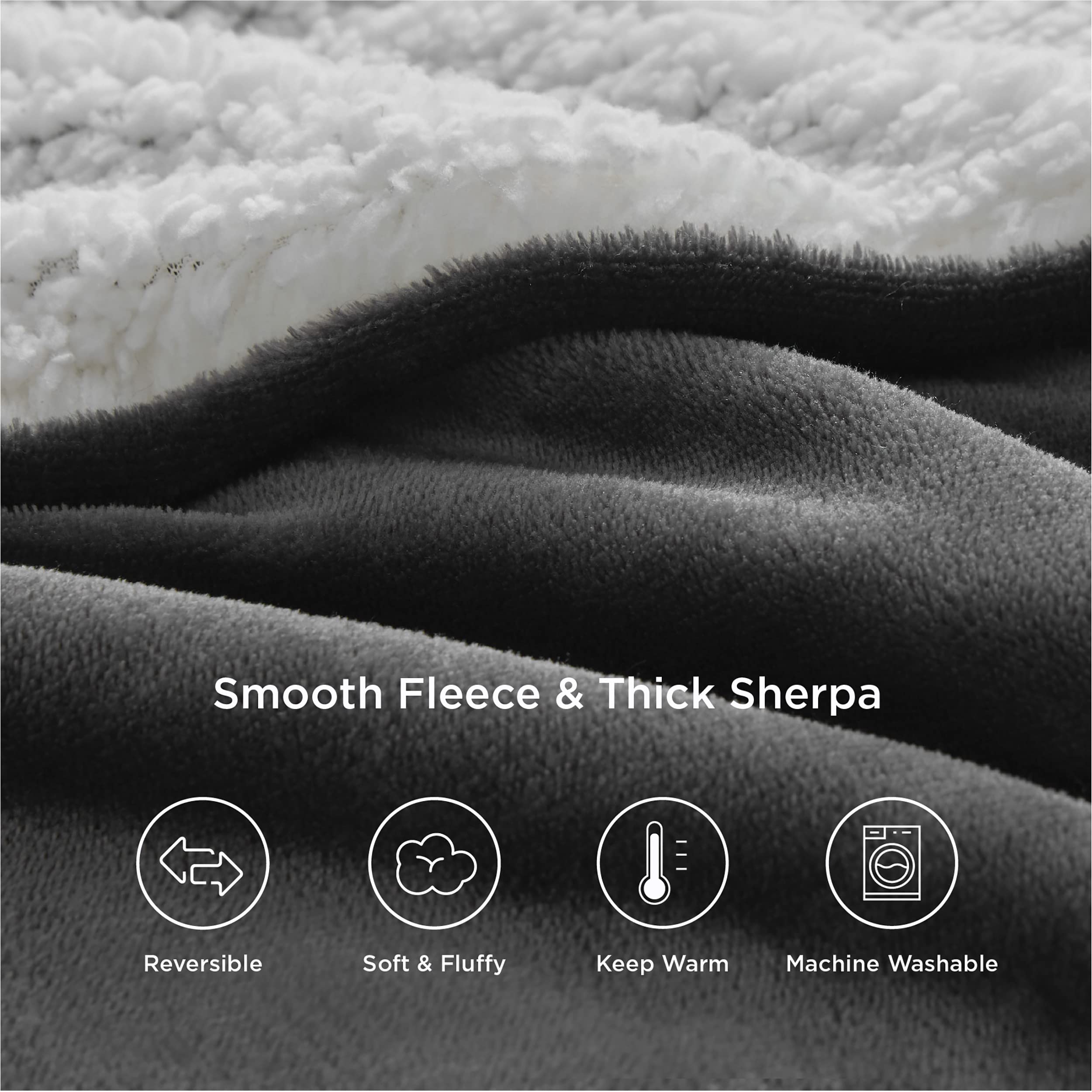 Bedsure stitch-detail close-up highlights durable seam construction