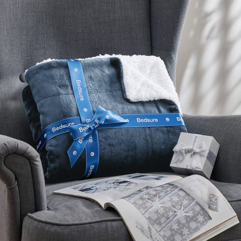Bedsure GentleSoft Sherpa Throw stitched edges ensure durable finish