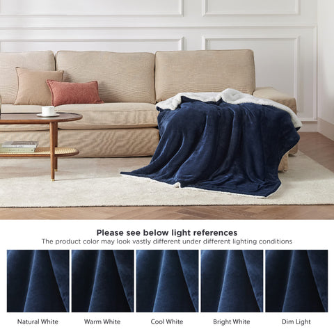Bedsure GentleSoft sherpa throw shows durable stitching and quality