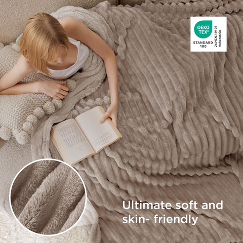Bedsure GentleSoft soft cozy lounge spot enhances relaxing movie nights.