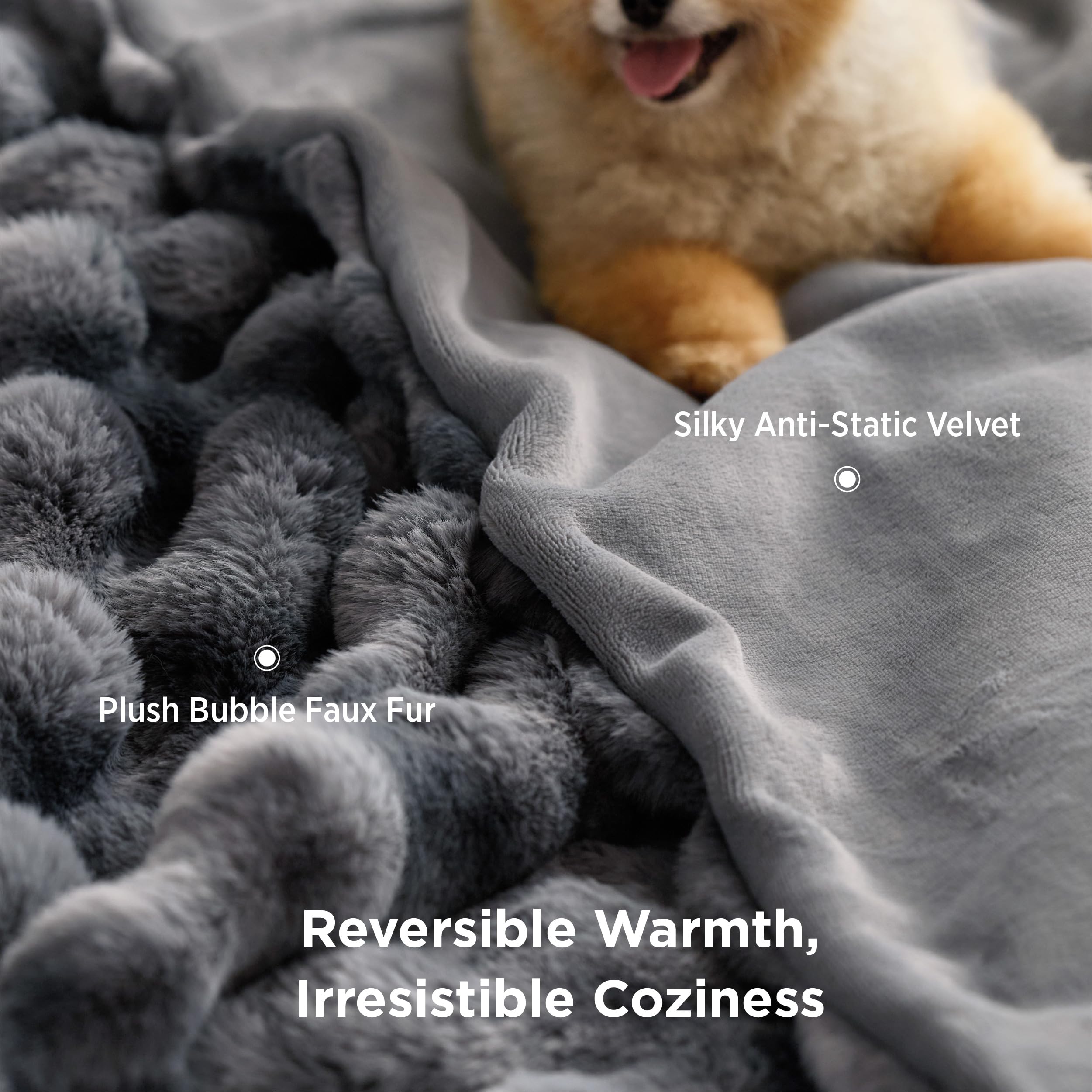 Bedsure GentleSoft tie-dye charcoal pattern adds subtle room style