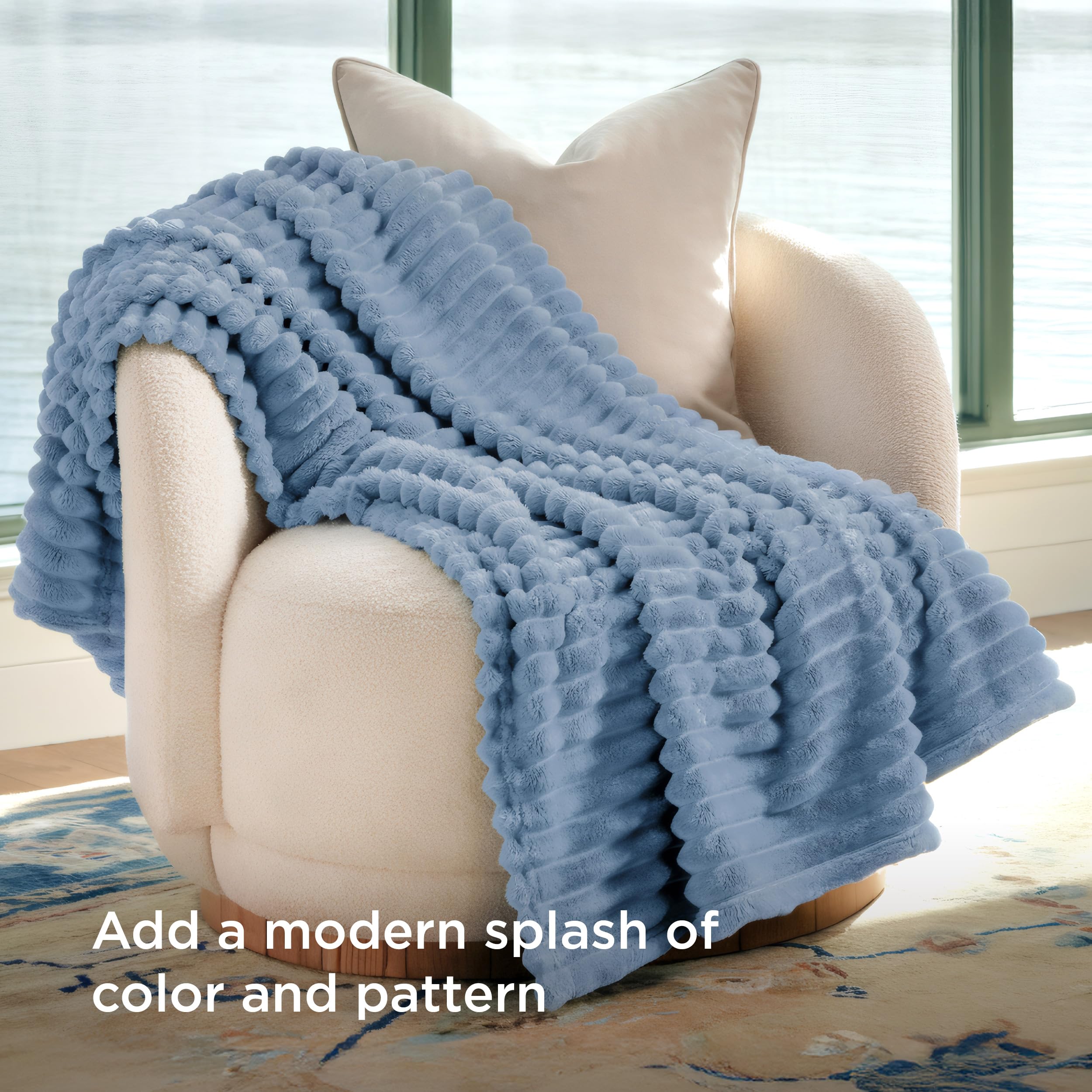 Bedsure GentleSoft throw blanket microfiber close-up showing ultra-soft texture.