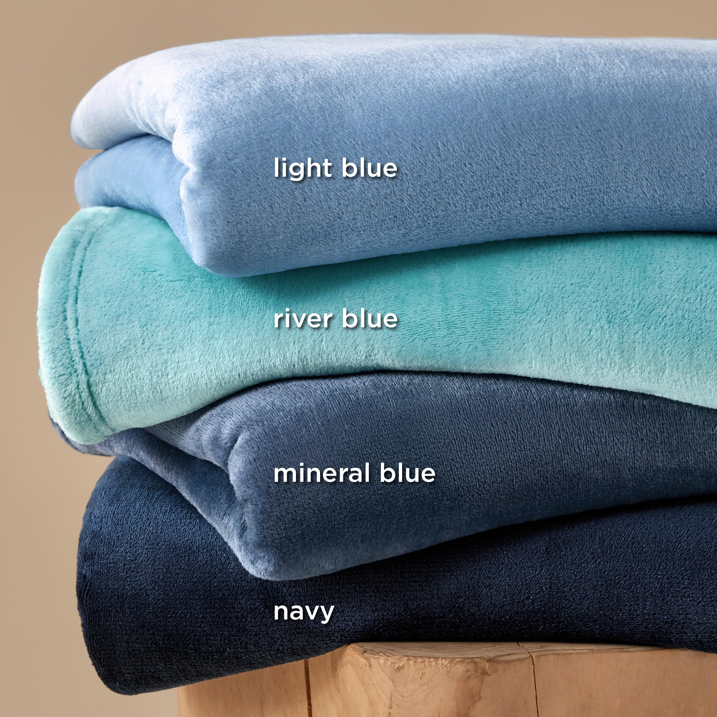 Bedsure GentleSoft throw navy gift packaging indicates ready-to-gift option