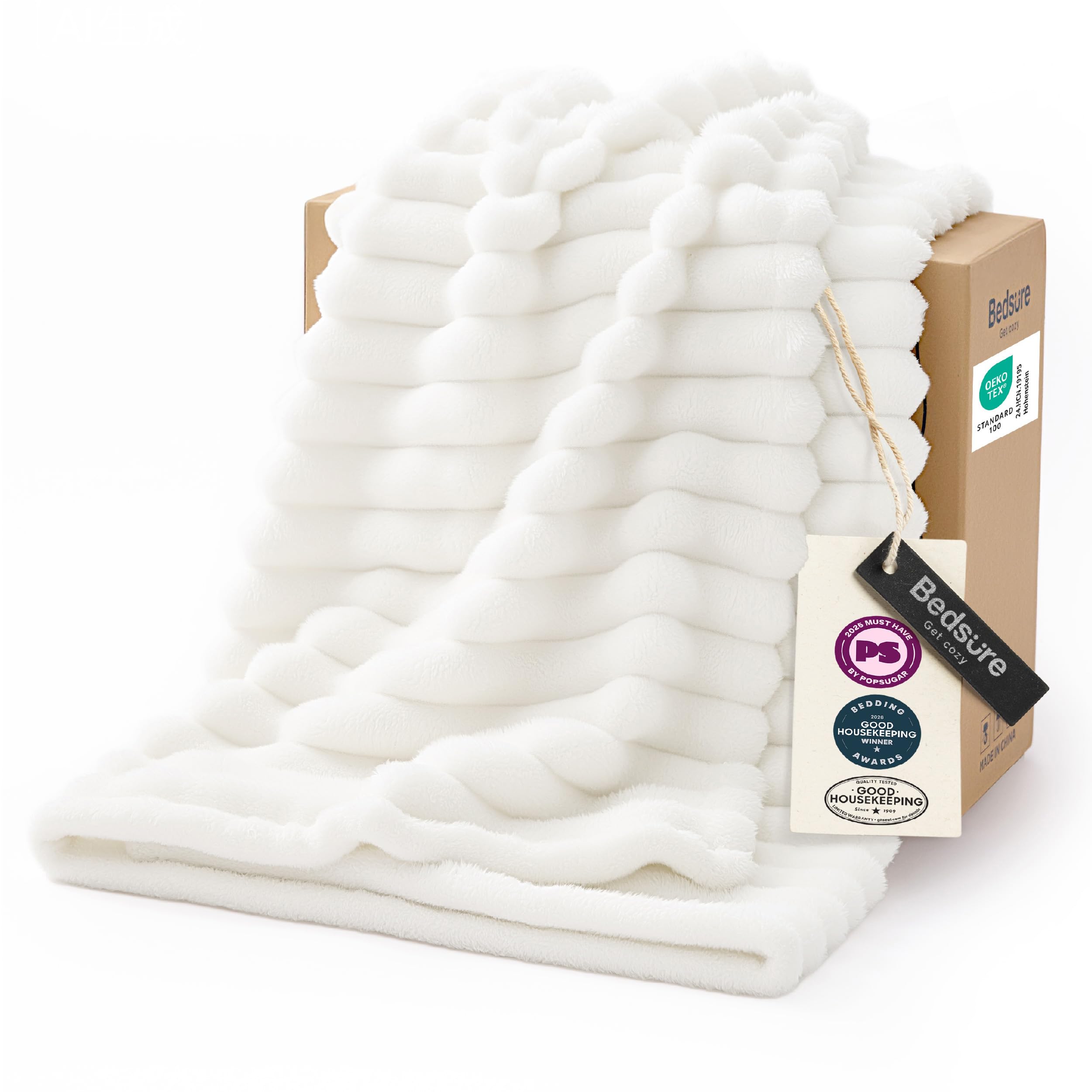 Bedsure GentleSoft twin blanket in soft fleece adds dorm room comfort