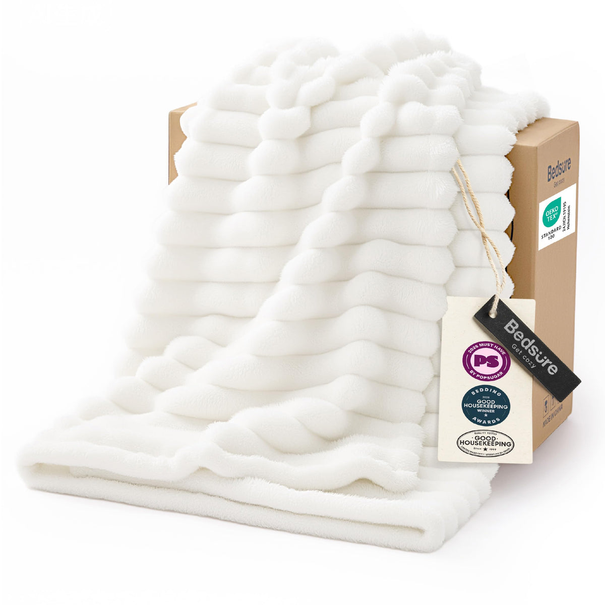 Bedsure GentleSoft twin blanket in soft fleece adds dorm room comfort