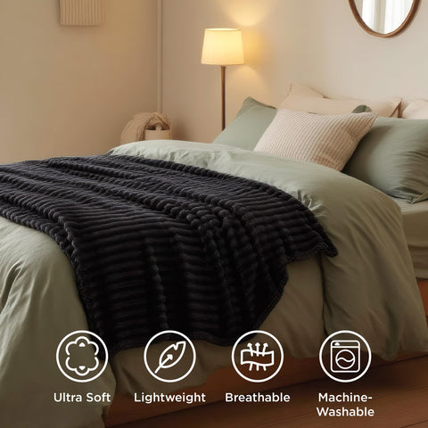Bedsure Twin XL blanket with durable stitching offers lasting softness.