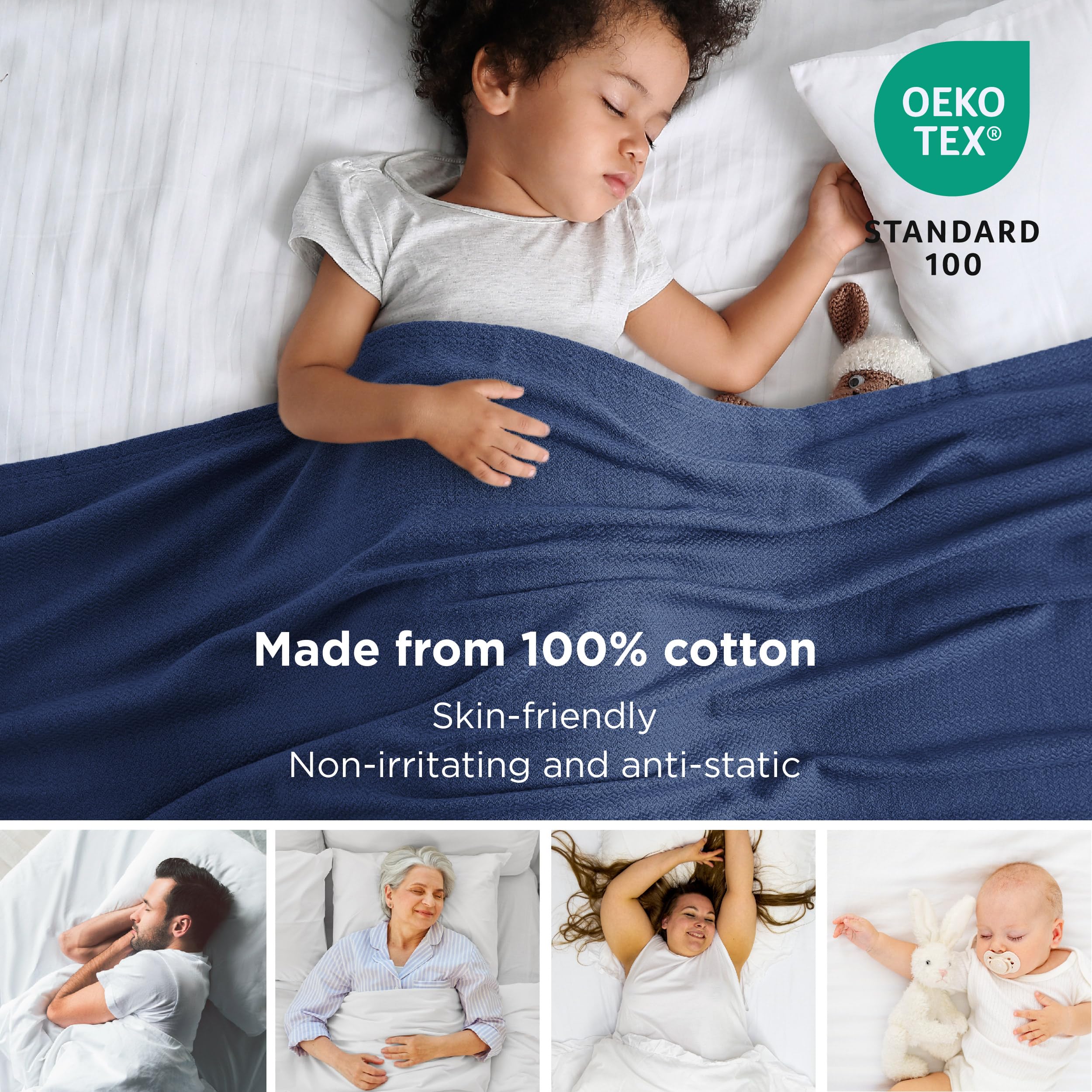 Bedsure GentleSoft twin-xl blanket draped over a bed in a dorm setting.