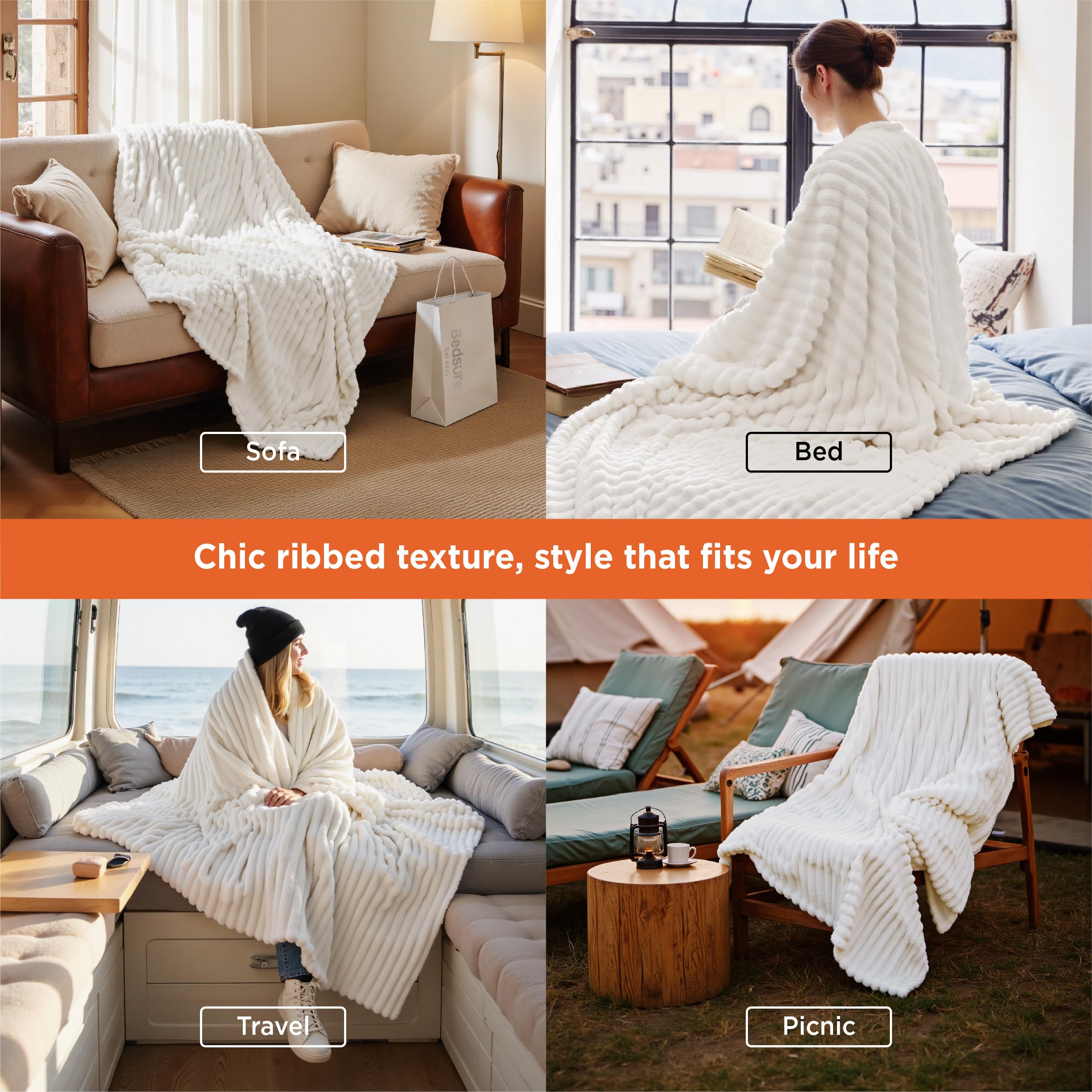 Bedsure GentleSoft blanket is gift-ready with fuzzy texture for birthdays or graduations.