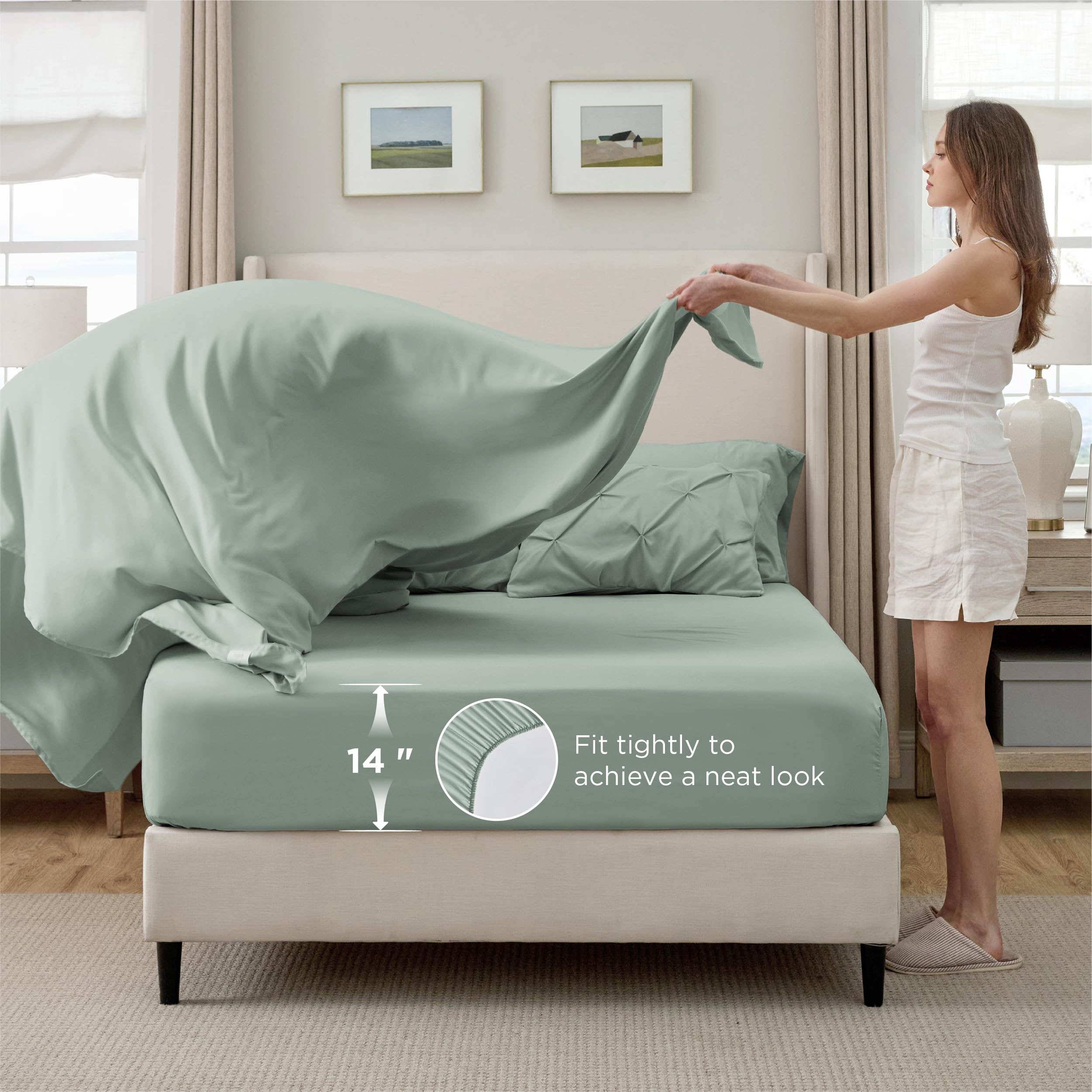Bedsure gift ready bedding set suitable for weddings or special occasions