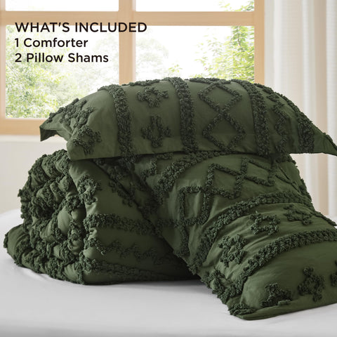 Bedsure olive green tone complements modern and farmhouse decors.