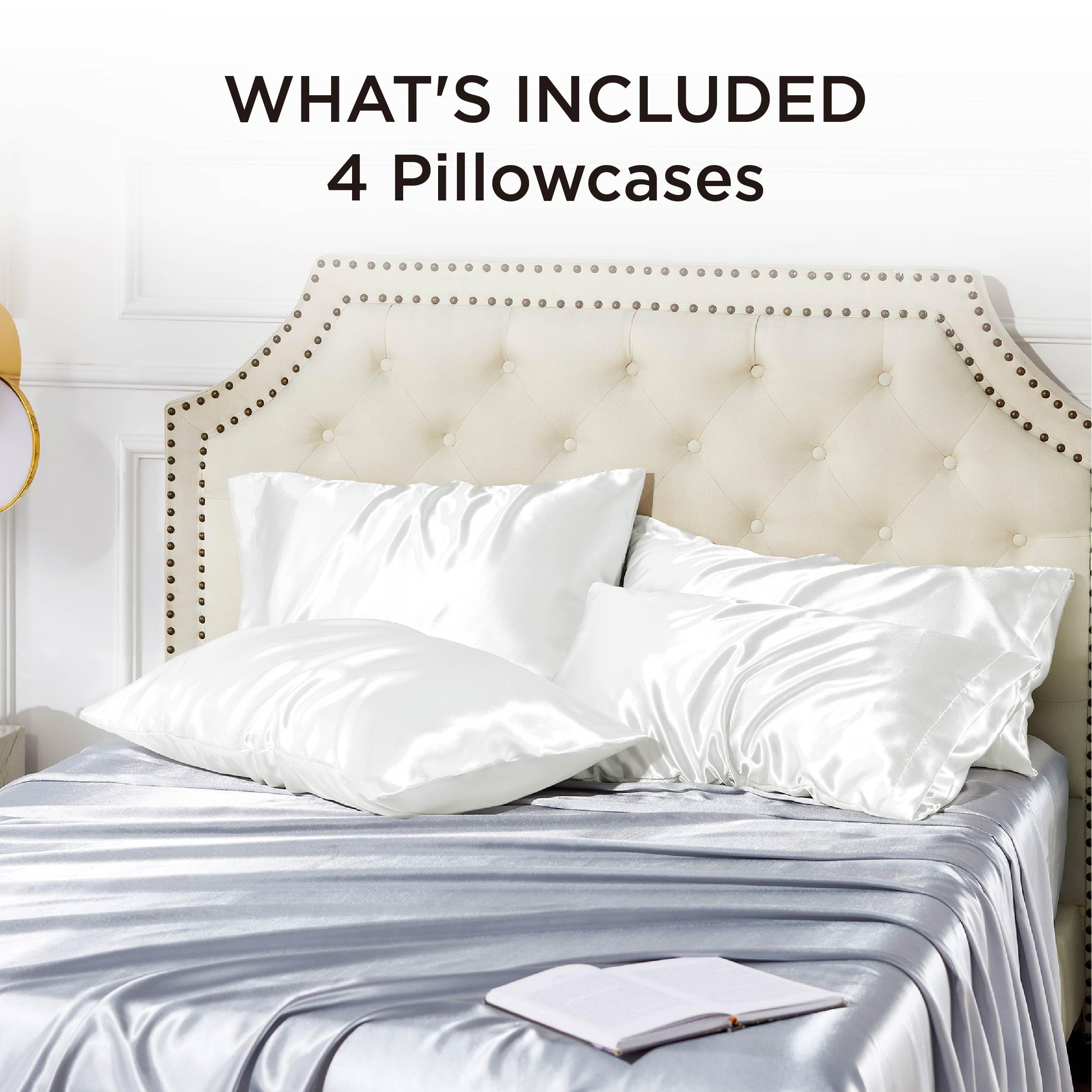 Bedsure gift-ready satin pillowcase set for women and men
