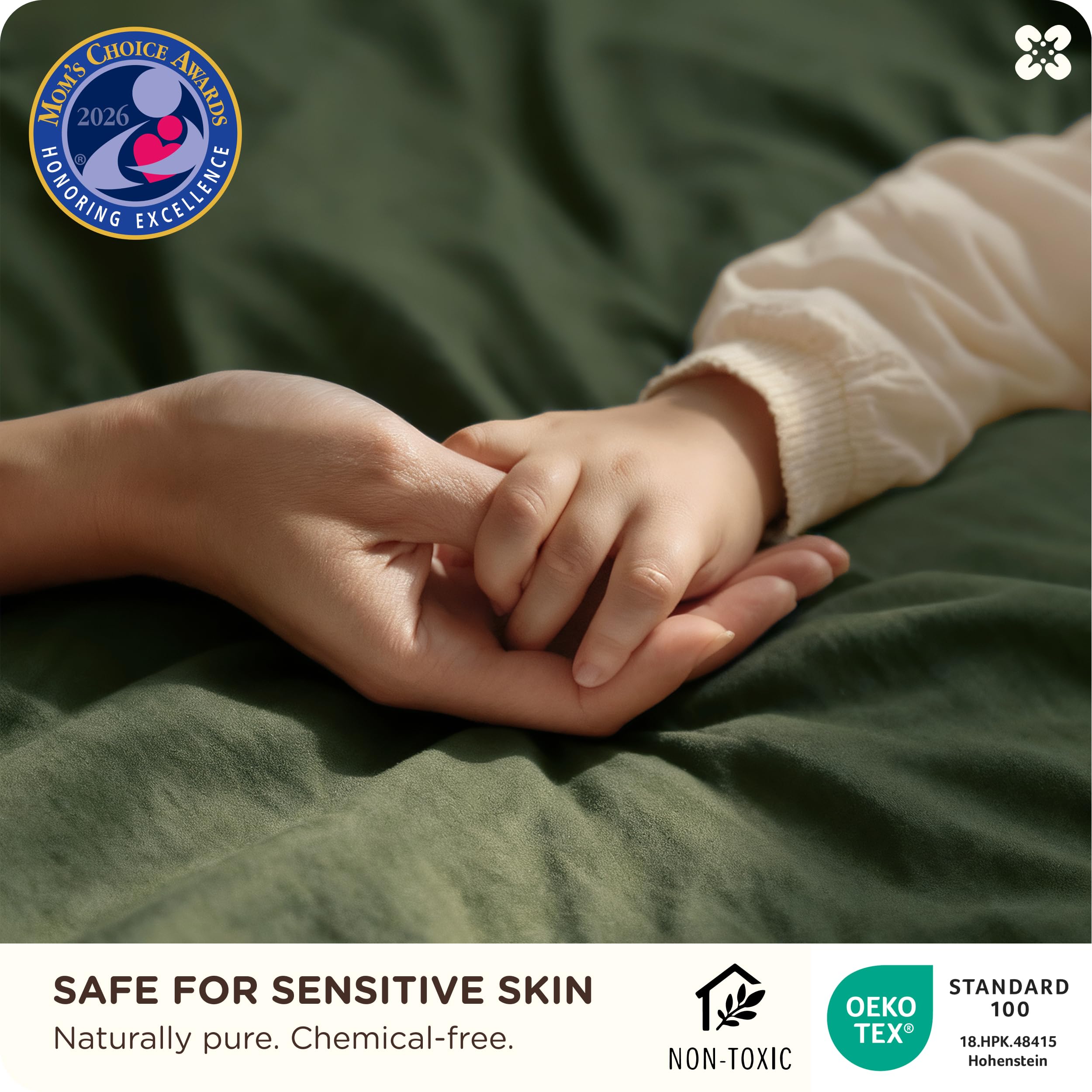Bedsure products display GOTS and OEKO-TEX certification for safe sleep