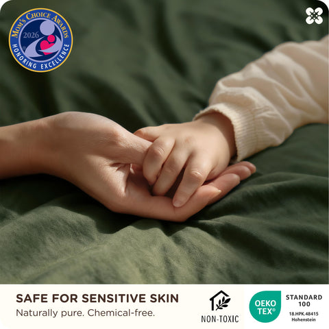 Bedsure products display GOTS and OEKO-TEX certification for safe sleep