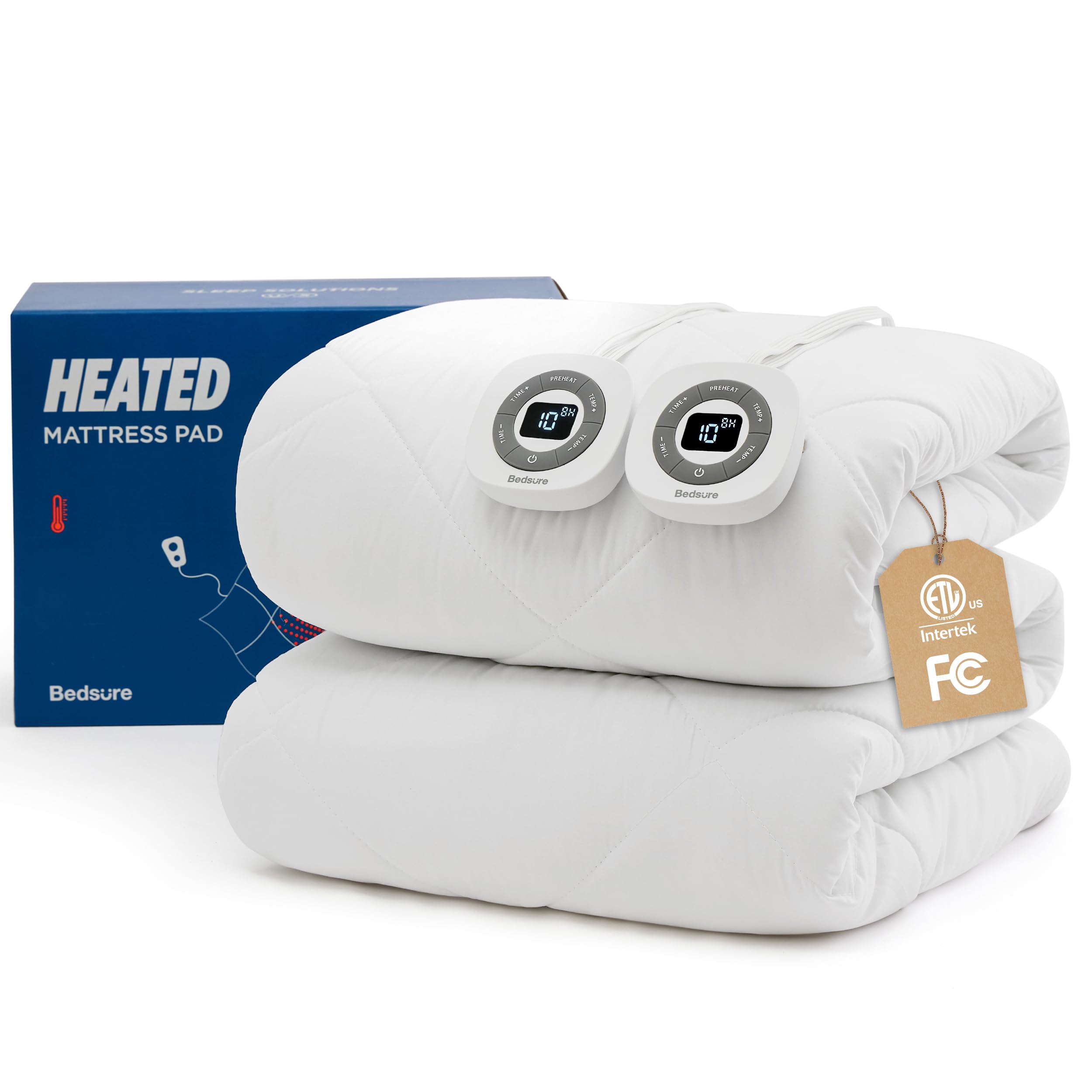Bedsure heated mattress pad queen setup shows quick warmth for chilly nights