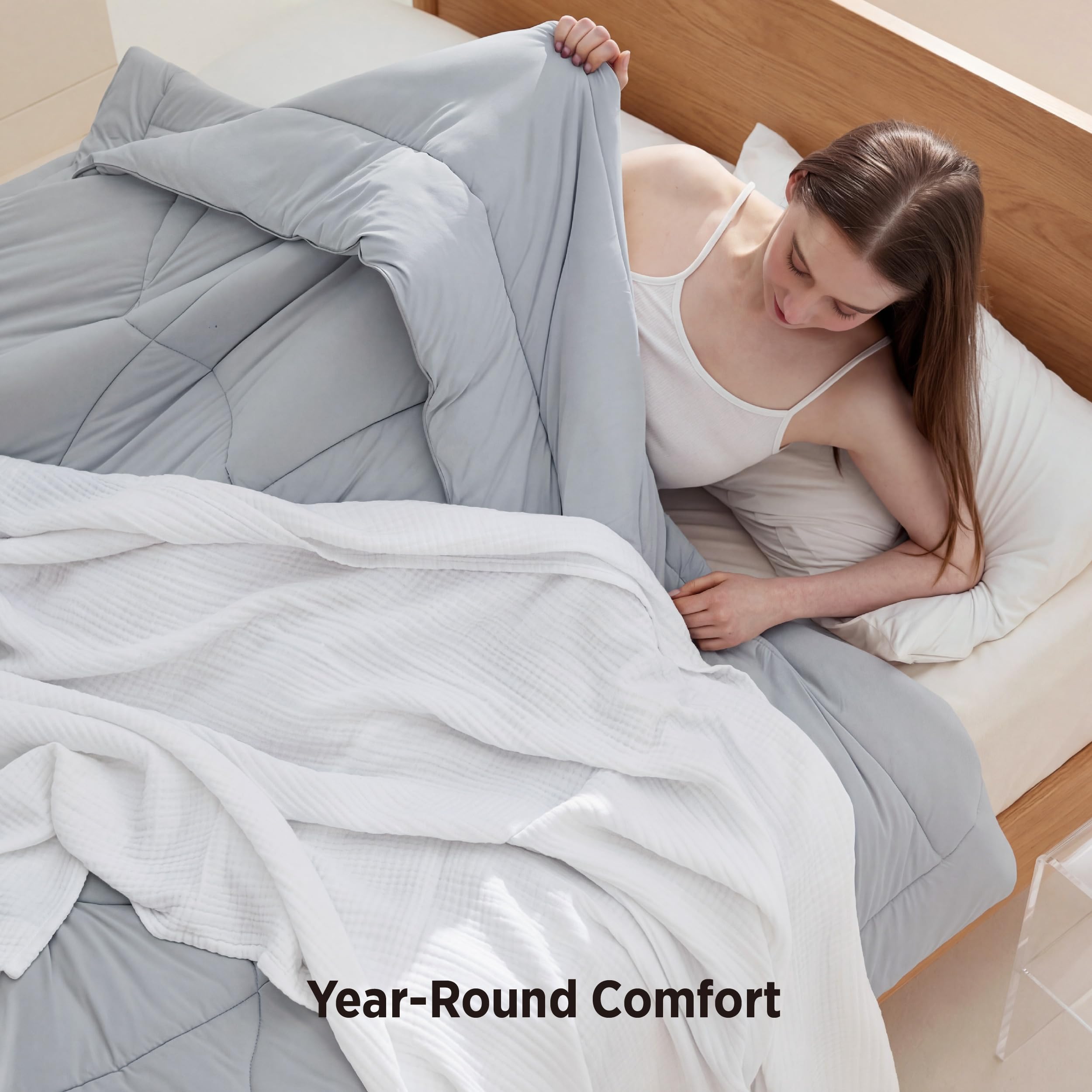 Bedsure hot sleeper relief with breathable cooling blanket