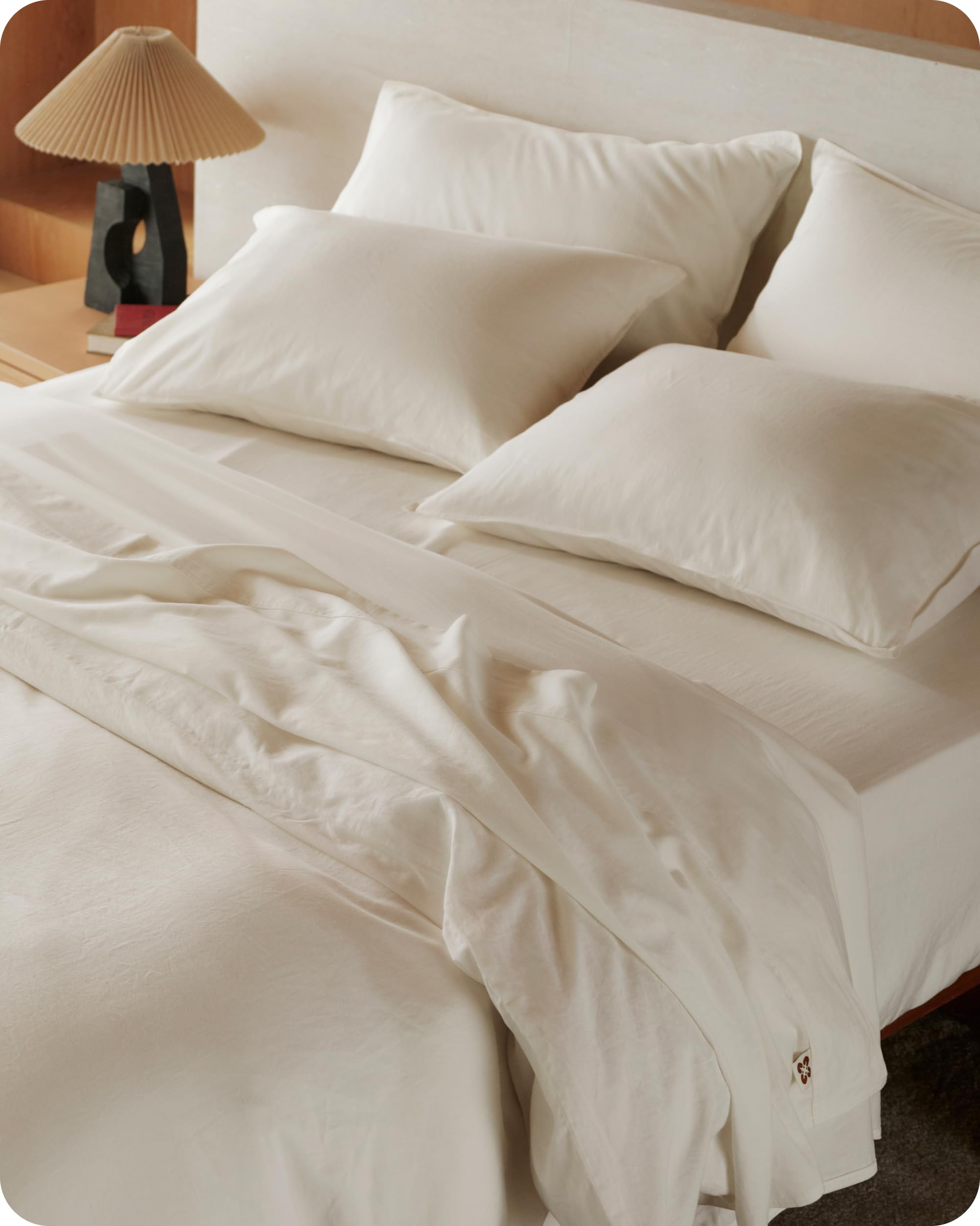 Bedsure ivory sateen adds hotel-luxe look and feel