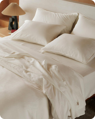 Bedsure ivory sateen adds hotel-luxe look and feel
