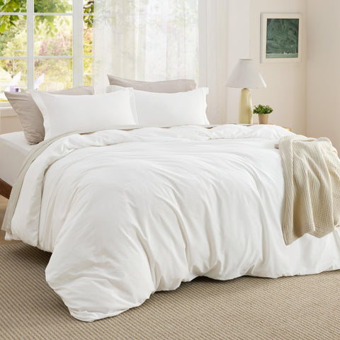 Bedsure jacquard texture-detail on duvet cover adds dimensional pattern to modern décor