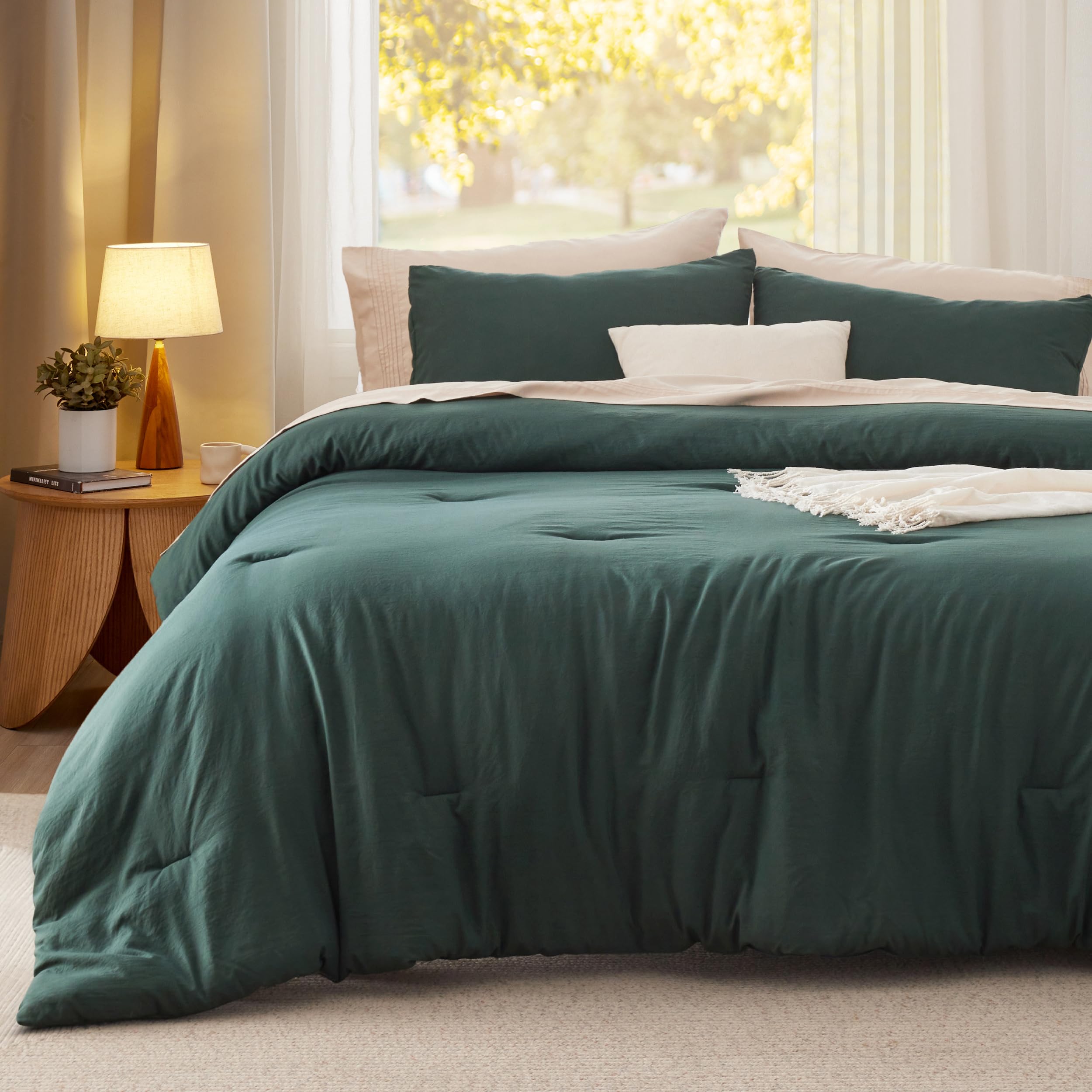 Bedsure reversible color design for quick room updates.