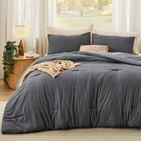 Bedsure king comforter soft texture closeup highlighting plush fabric