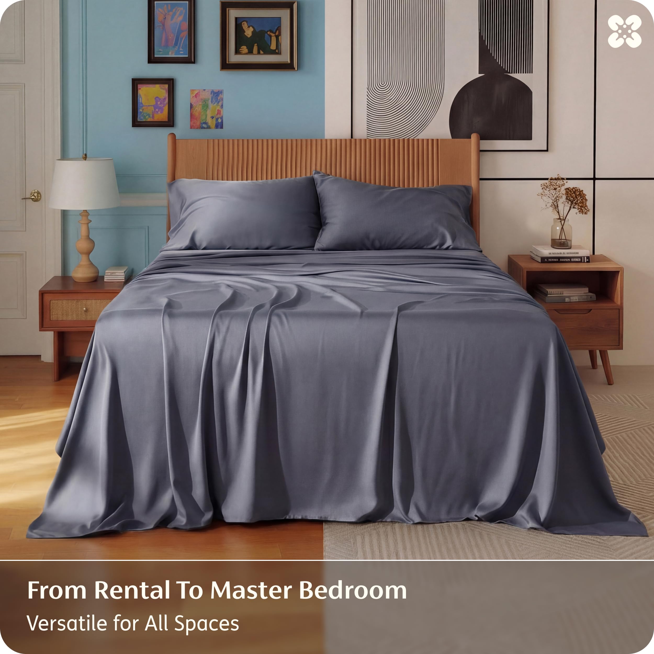 Bedsure king sheet set packaging displaying all included pieces