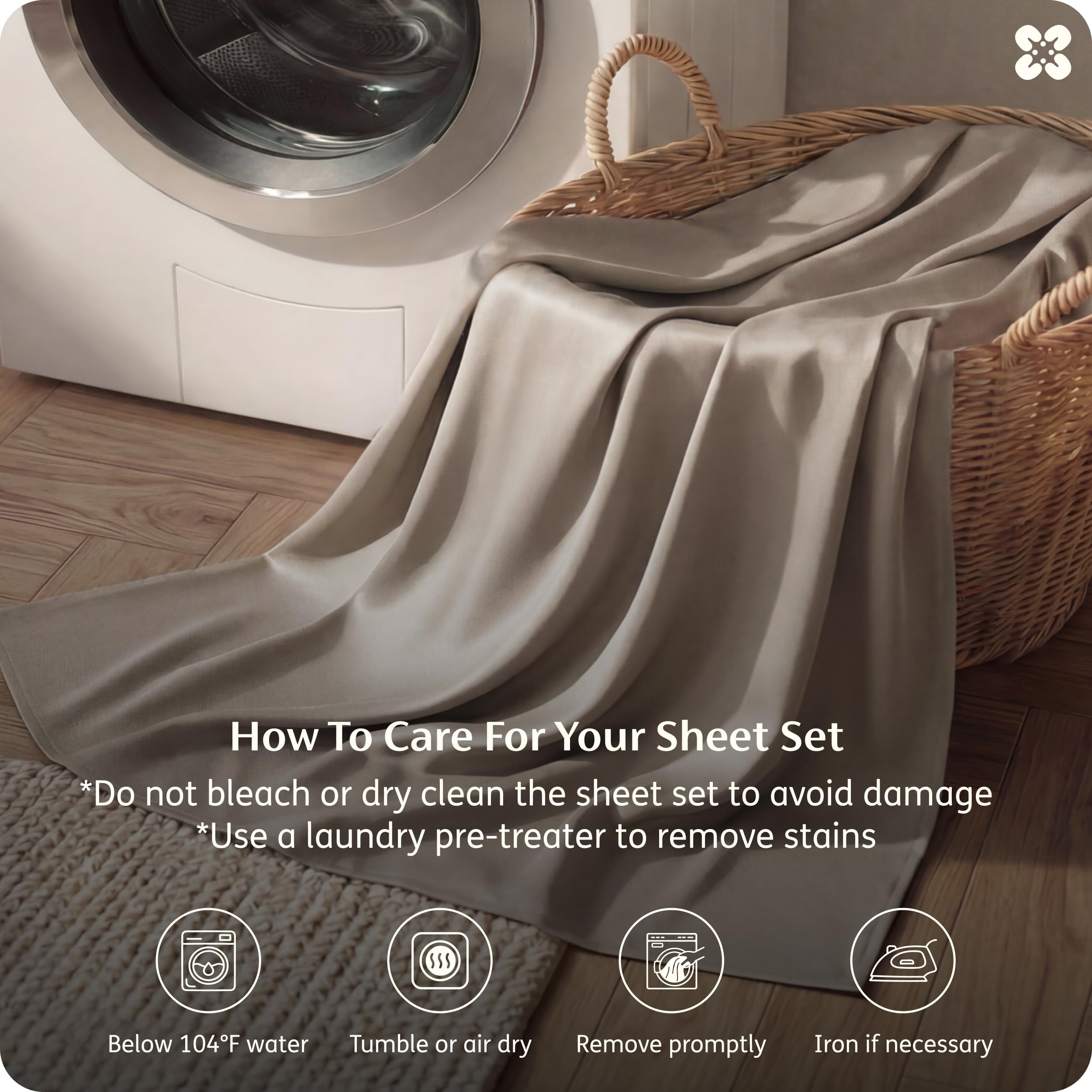 Bedsure packaging image showing complete king-size sheet set contents.
