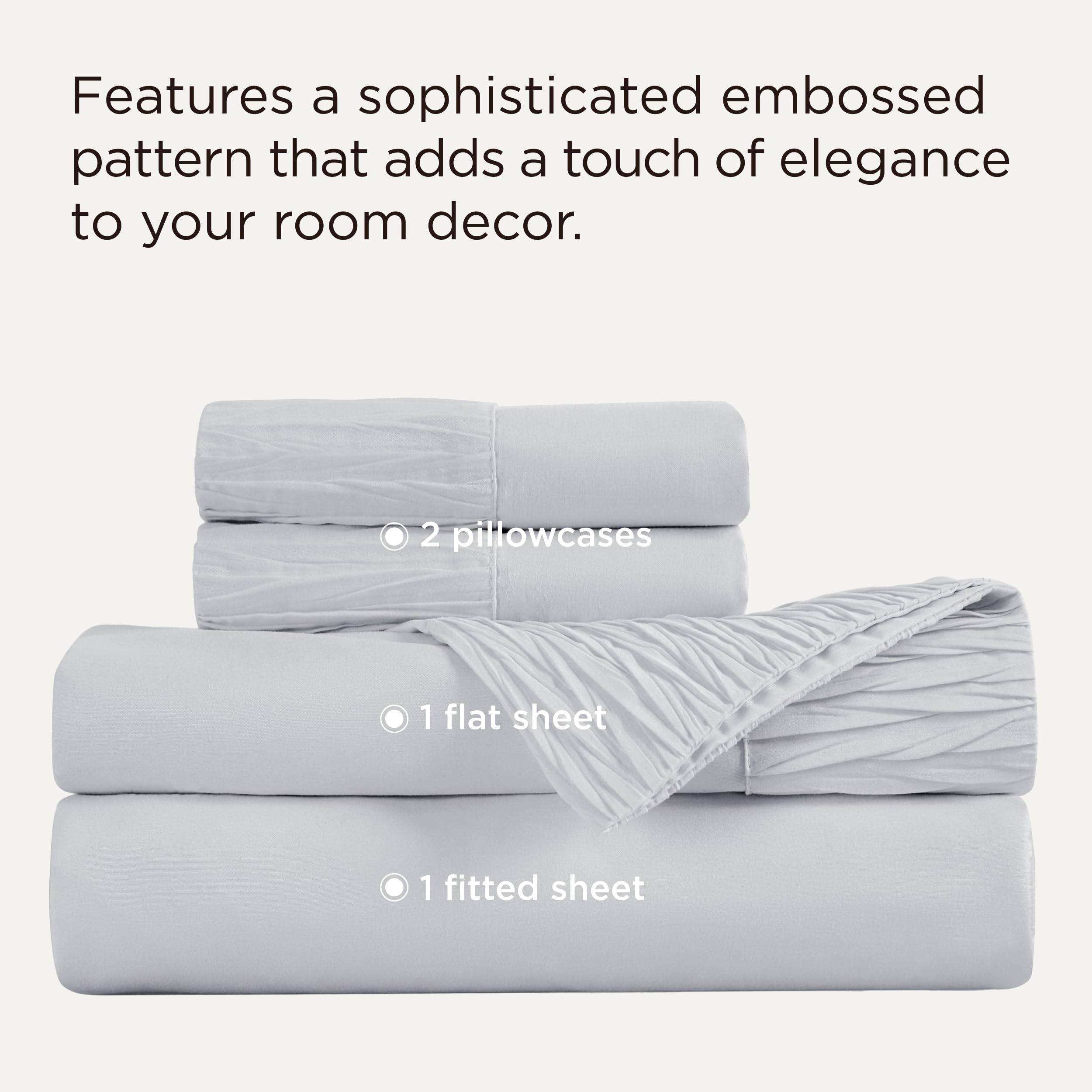 Bedsure king sheets flat sheet 108x102 demonstrates generous size for a comfortable fit.