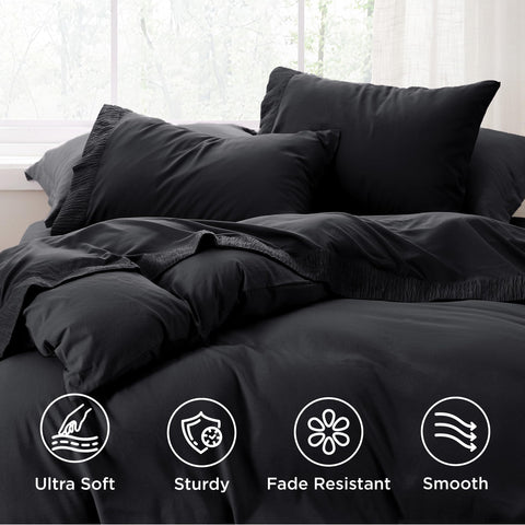 Bedsure king sheets set deep-pocket fit keeps mattress secure.