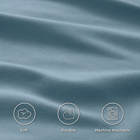 Bedsure mineral blue color brings a calm, hotel-inspired look to your bed