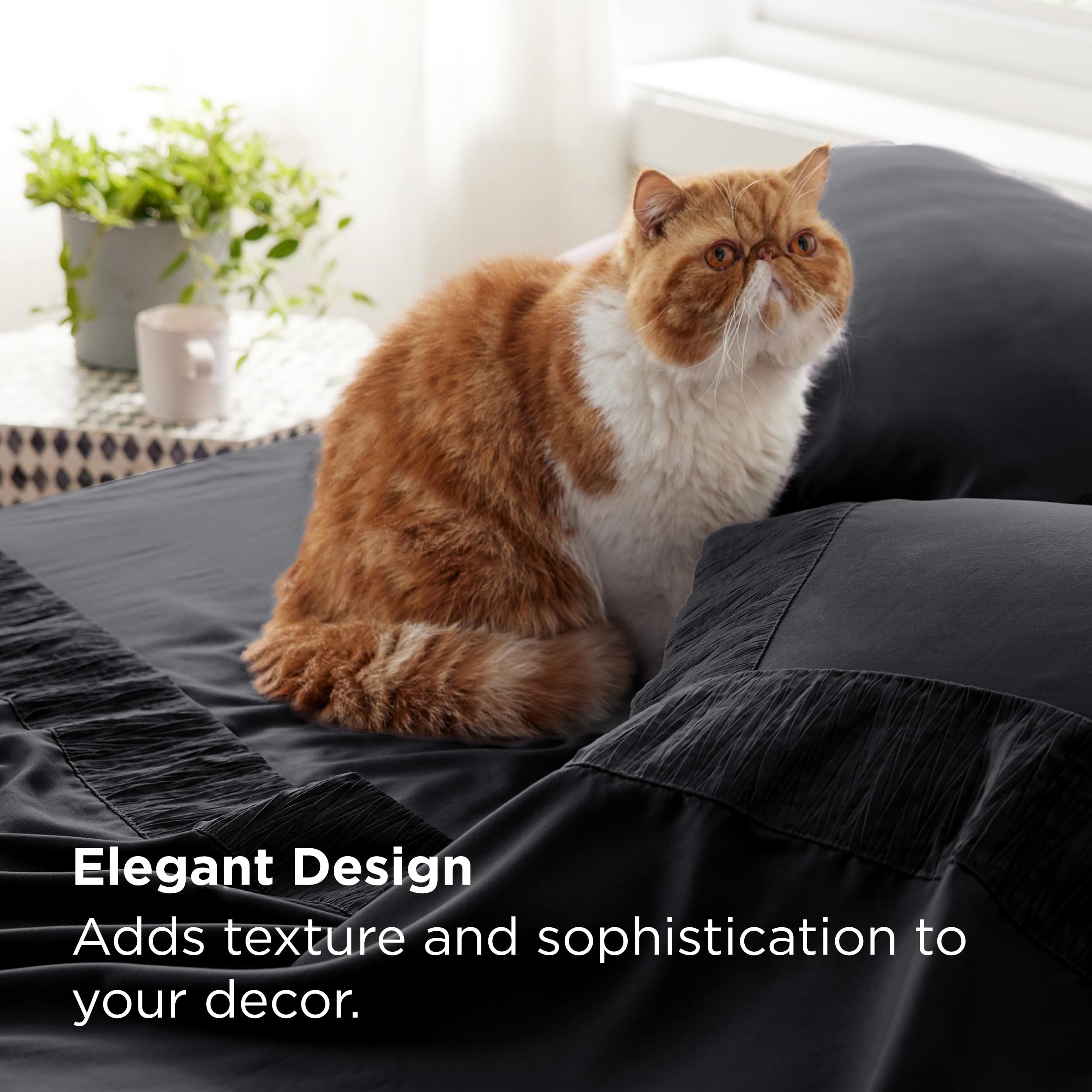 Bedsure king sheets set oversized pillowcases prevent pillows from poking out.