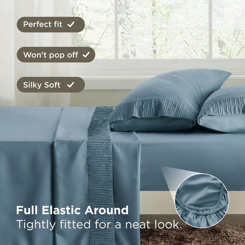 Bedsure wrinkle-resistant finish reduces creasing for quiet nights