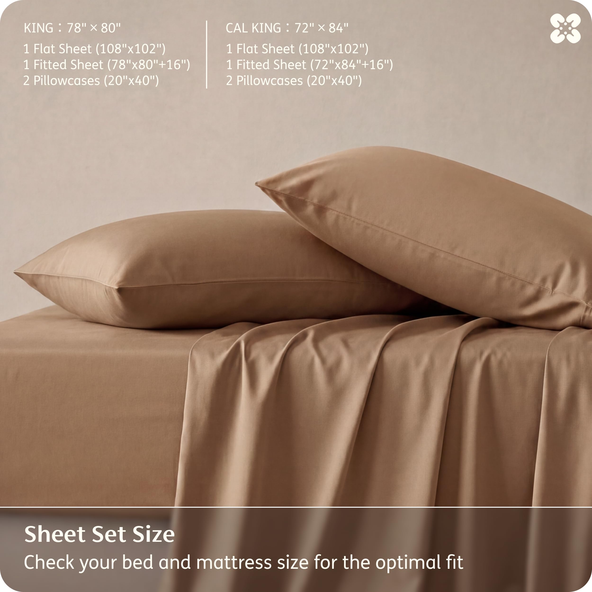 Bedsure 360° elastic band keeps fitted sheets in place.