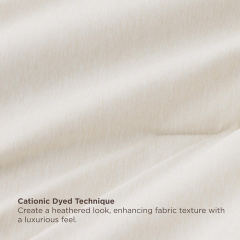 Bedsure beige flat sheet with crisp weave for breathable sleep.