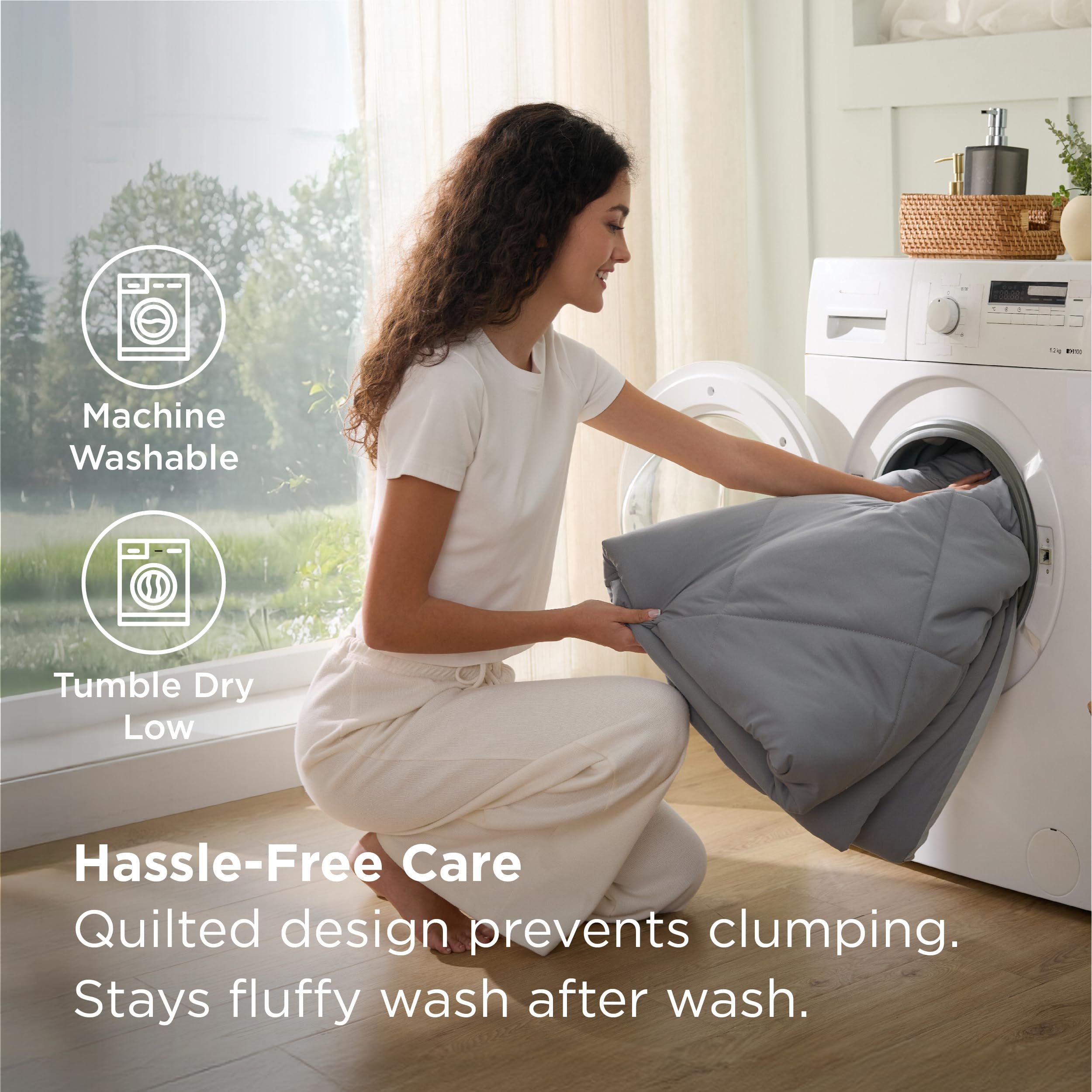 Bedsure flat sheet image highlights simple layering and tidy bed setup