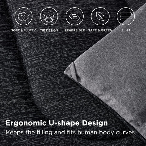 Bedsure king pillowcases 20x36 accompany the comforter set.