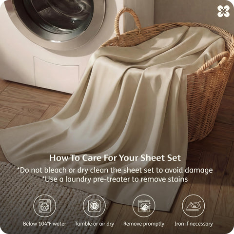 Bedsure king size sheet set includes flat sheet, fitted sheet, and pillowcases.