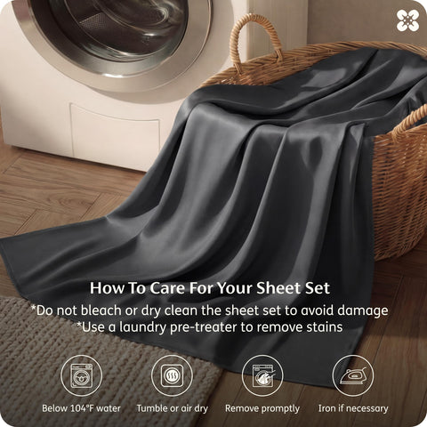 Bedsure packaging image shows all-in-one set and care guidance