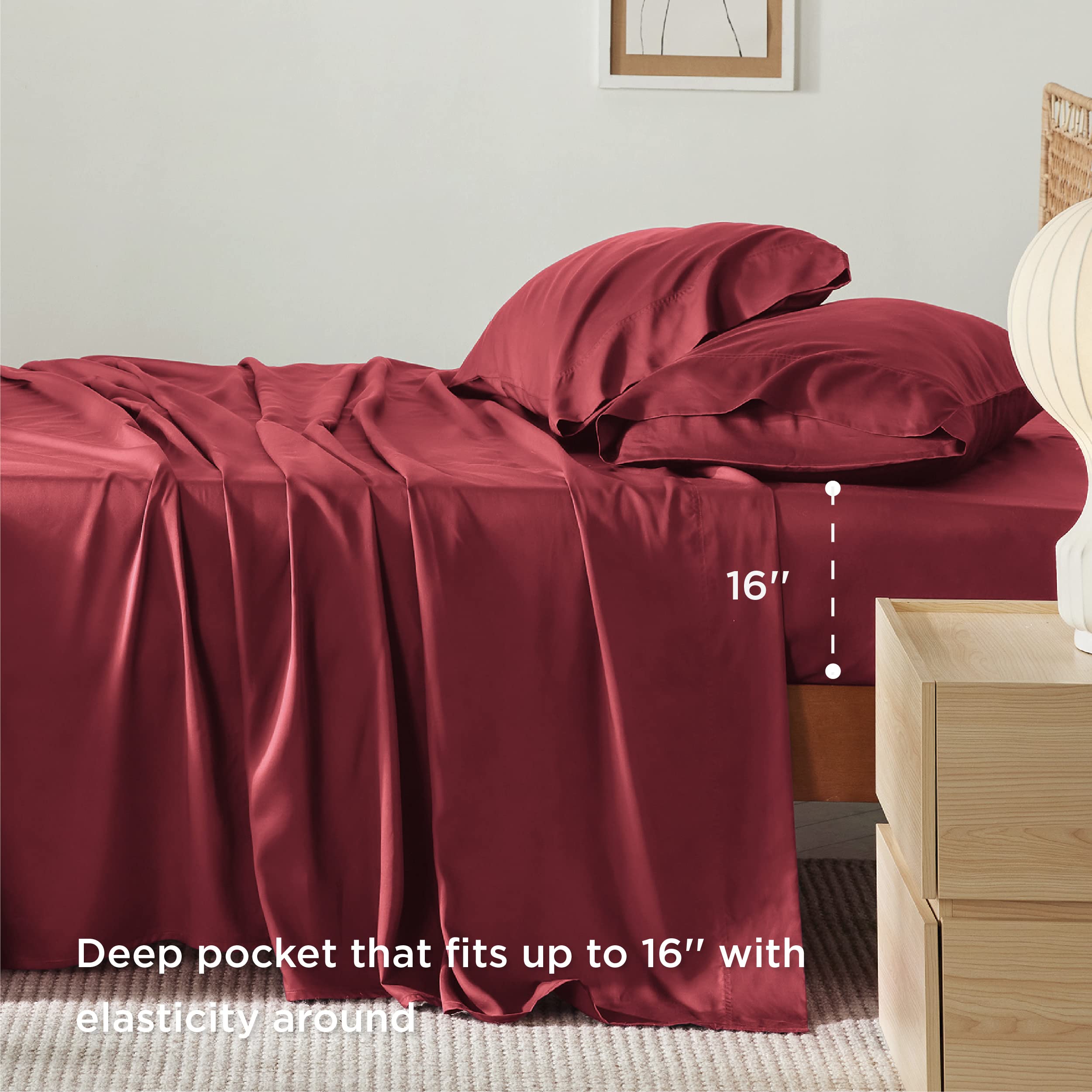 Bedsure cooling pillowcases with smooth texture and secure pillow protection for a fresh bed.
