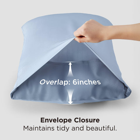 Bedsure light blue king pillowcase adds serene color and cooling comfort