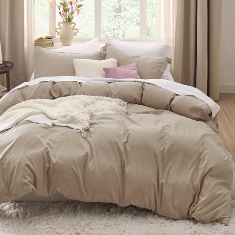 Bedsure duvet cover with zipper closure for secure king bed