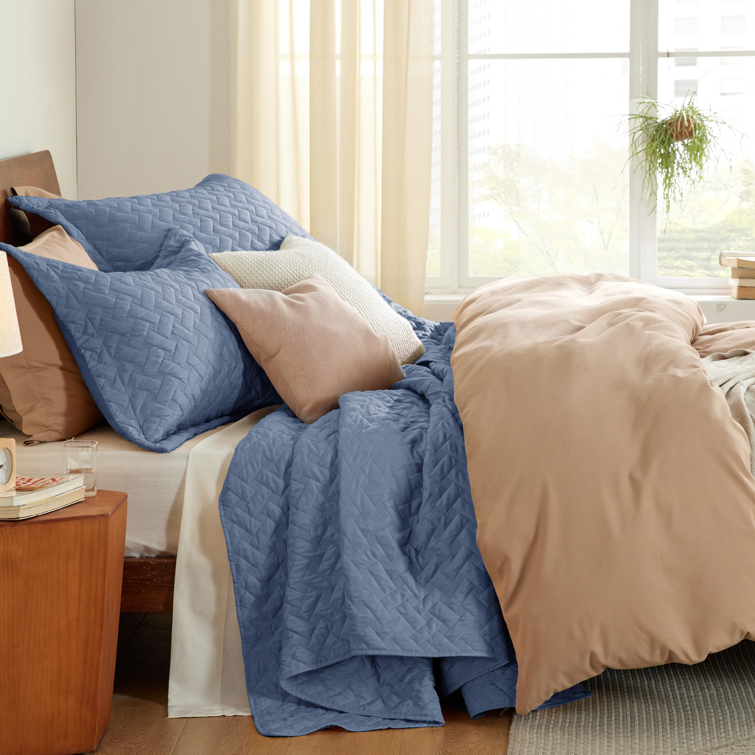 Lightweight Bedsure bedspread on a bed, ideal for all-season comfort