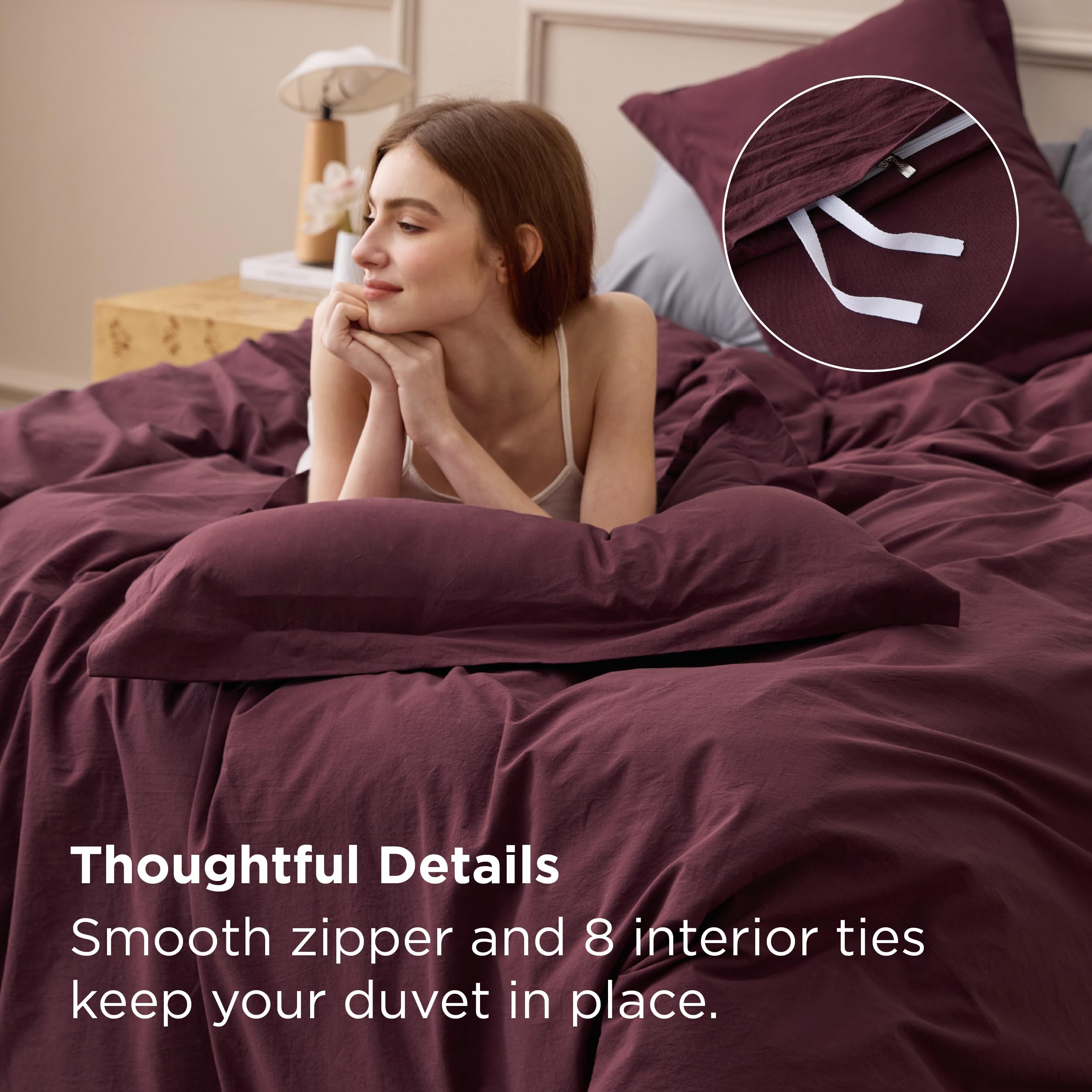 Bedsure lightweight breathable cotton supports a comfortable sleep environment