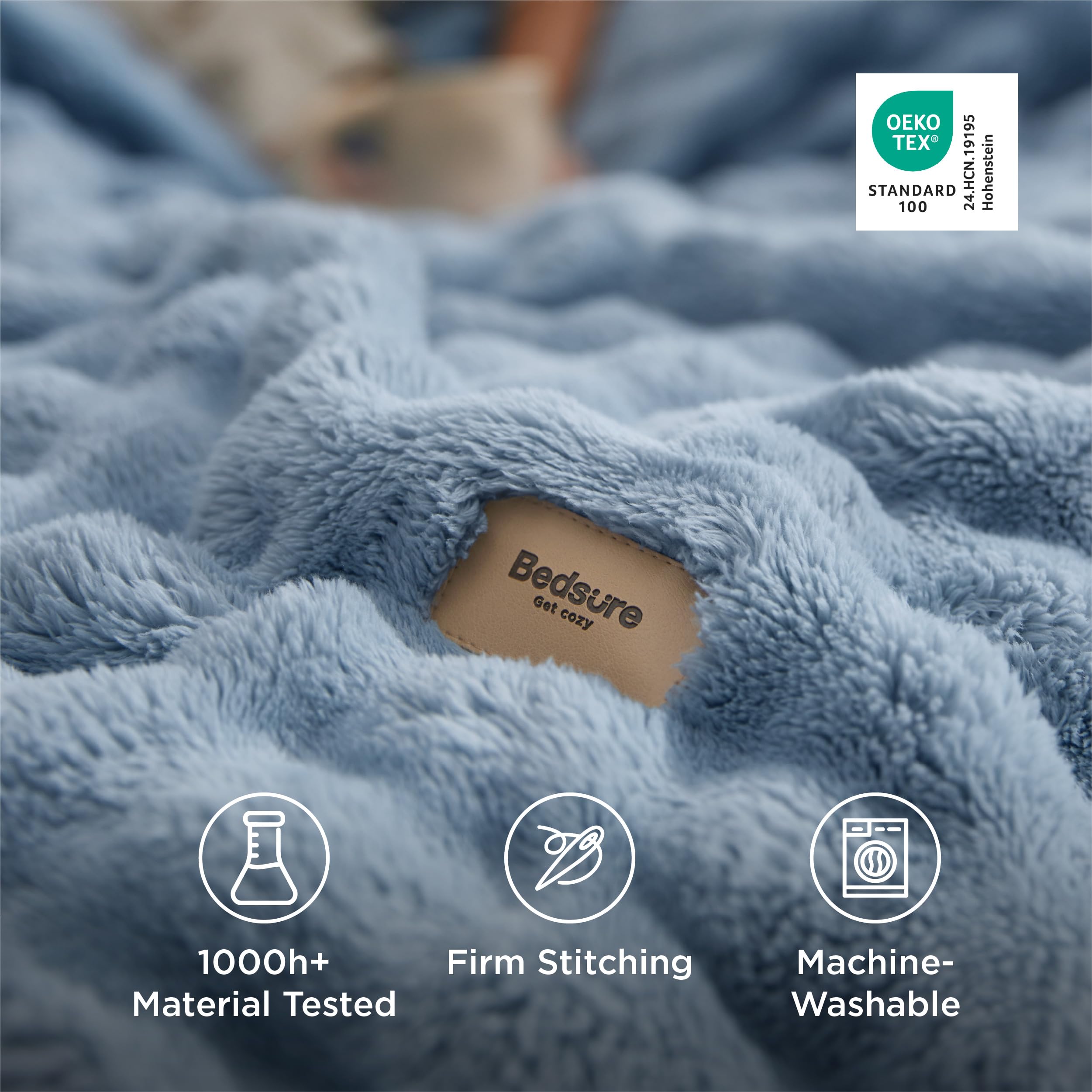 Bedsure lightweight warmth ideal for all seasons in living spaces.